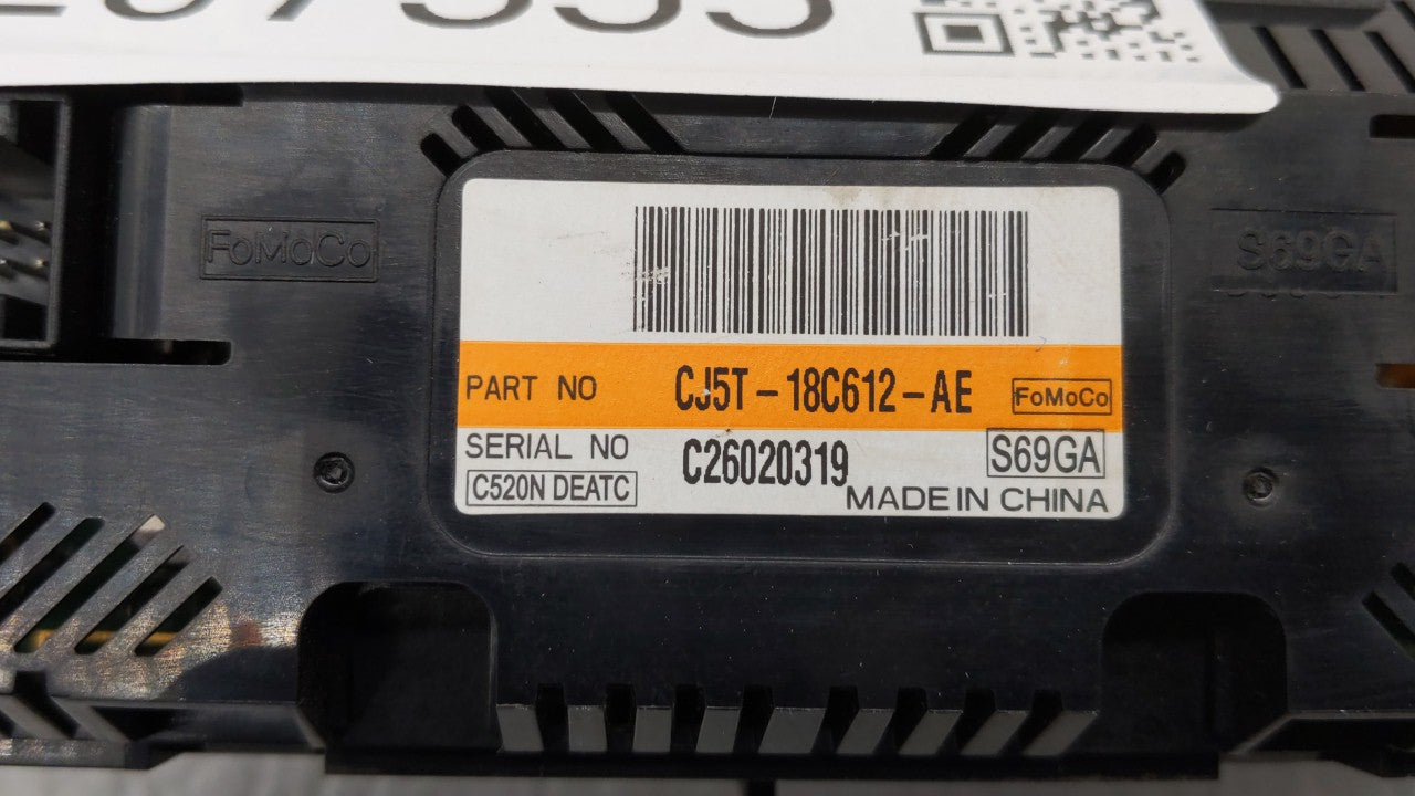 2013 Ford Escape Climate Control Module Temperature AC/Heater Replacement P/N:CJ5T-18C612-AE Fits OEM Used Auto Parts - Oemu