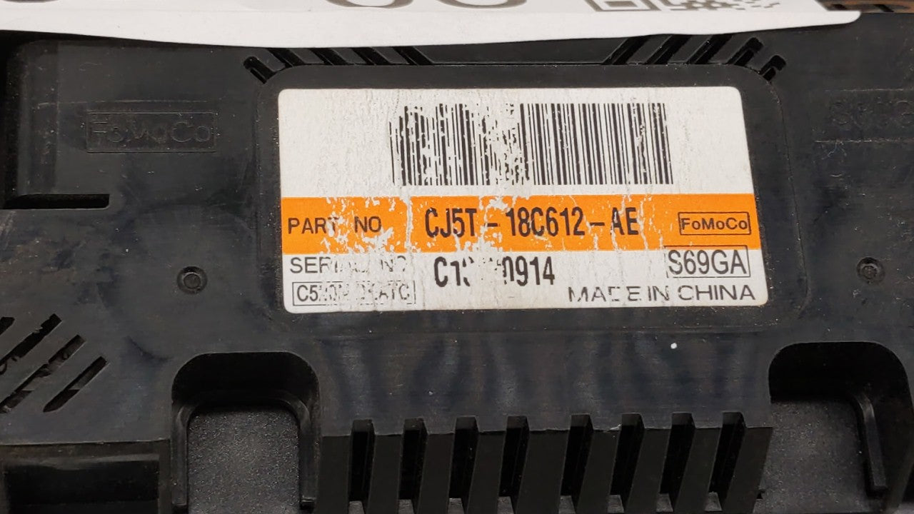 2013 Ford Escape Climate Control Module Temperature AC/Heater Replacement P/N:CJ5T-18C612-AE Fits OEM Used Auto Parts - Oemu