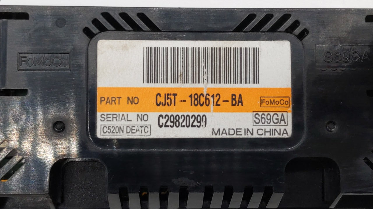 2013-2015 Ford Escape Climate Control Module Temperature AC/Heater Replacement P/N:CJ5T-18C612-BA CJ5T-18C612-BC Fits OEM Us