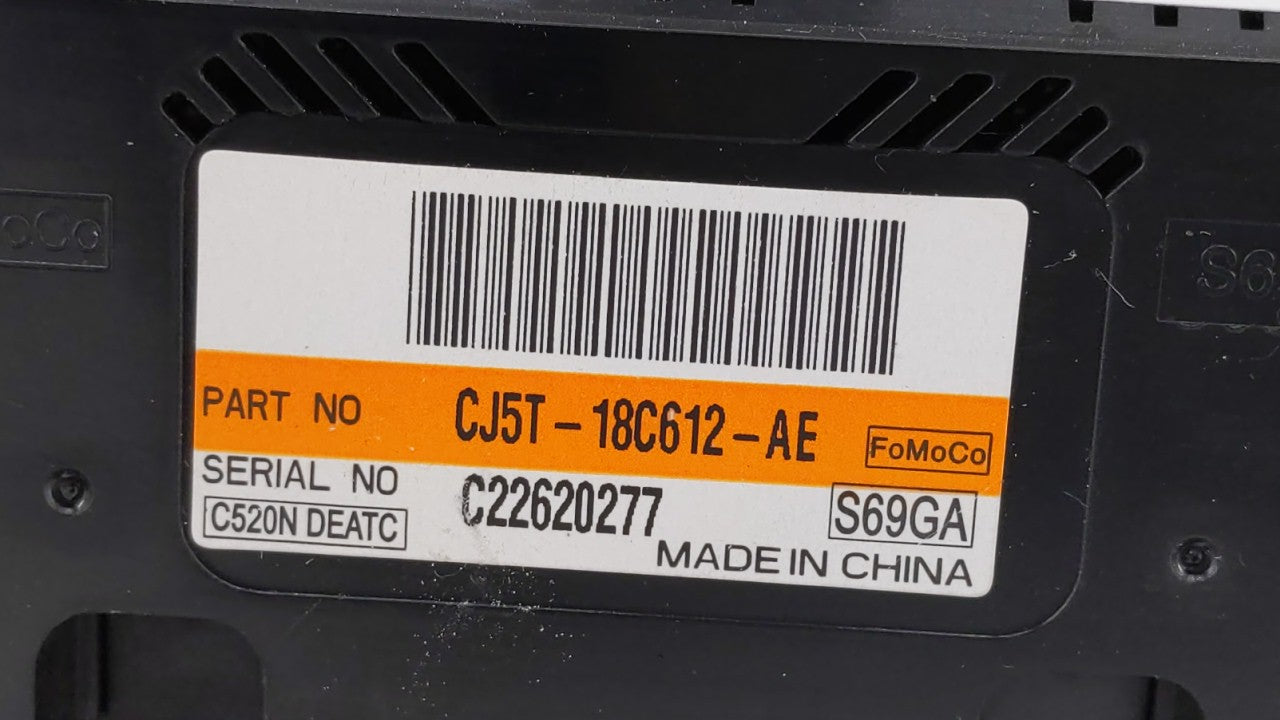 2013 Ford Escape Climate Control Module Temperature AC/Heater Replacement P/N:CJ5T-18C612-AE Fits OEM Used Auto Parts - Oemu