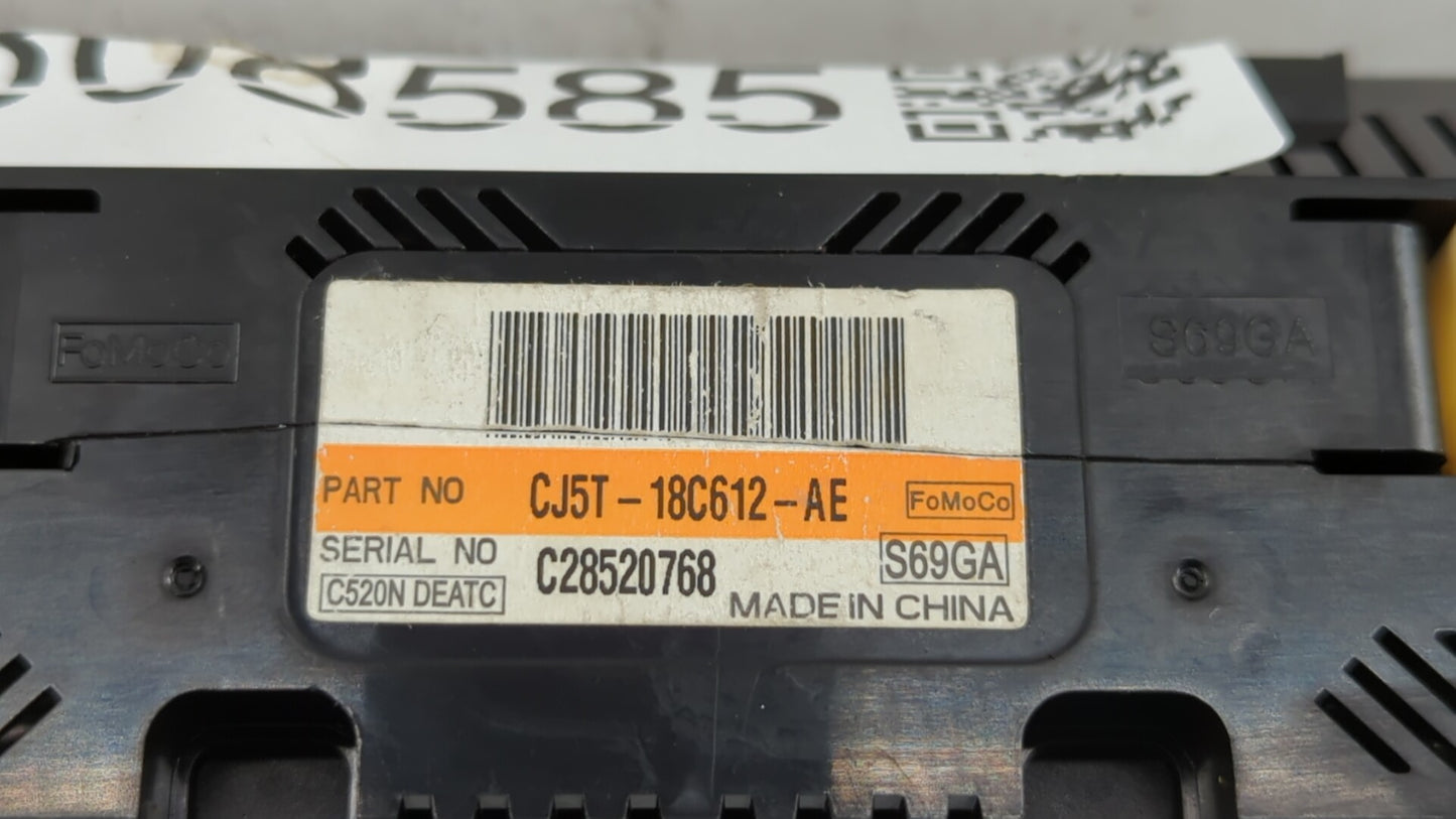 2013 Ford Escape Climate Control Module Temperature AC/Heater Replacement P/N:CJ5T-18C612-AE Fits OEM Used Auto Parts - Oemu