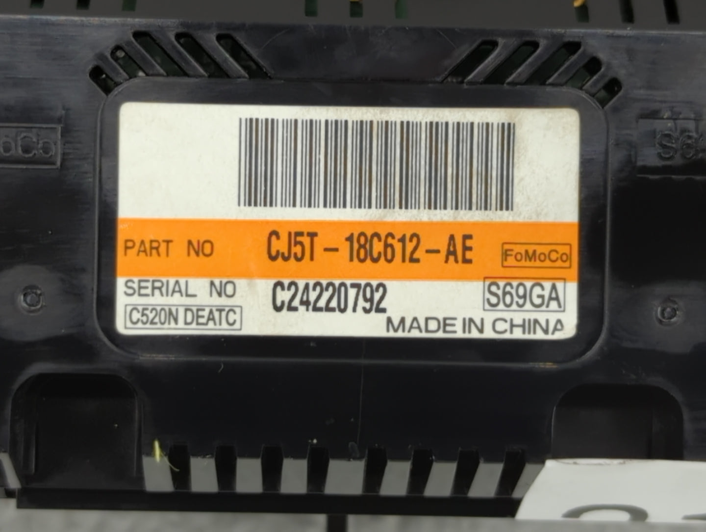 2013 Ford Escape Climate Control Module Temperature AC/Heater Replacement P/N:CJ5T-18C612-AE Fits OEM Used Auto Parts - Oemu