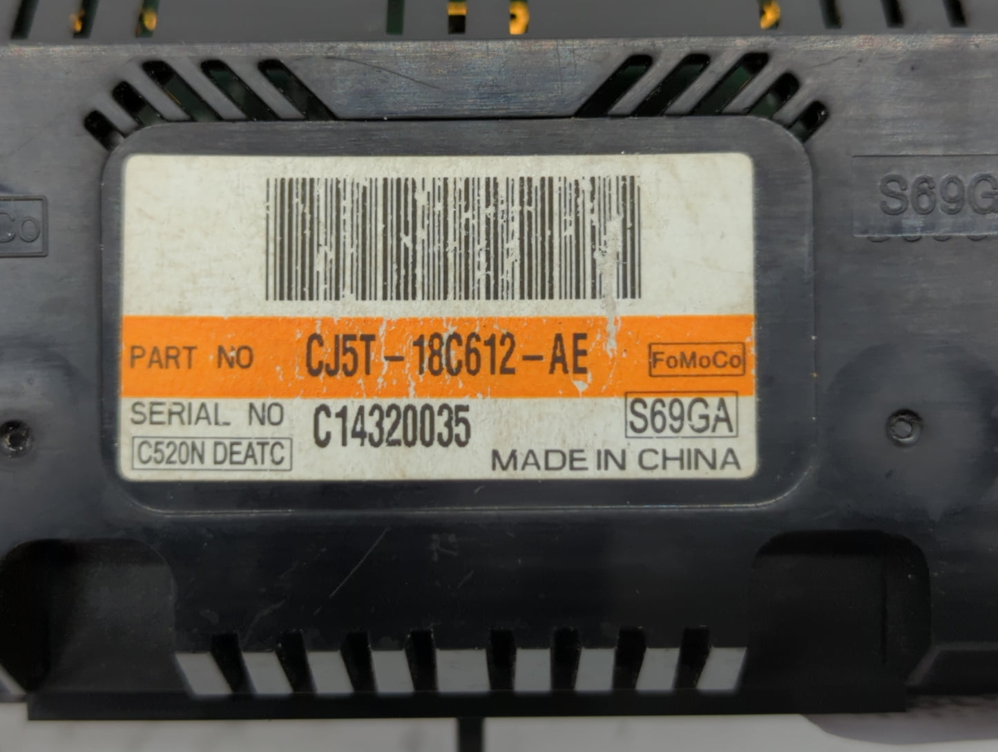 2013 Ford Escape Climate Control Module Temperature AC/Heater Replacement P/N:CJ5T-18C612-AE Fits OEM Used Auto Parts - Oemu