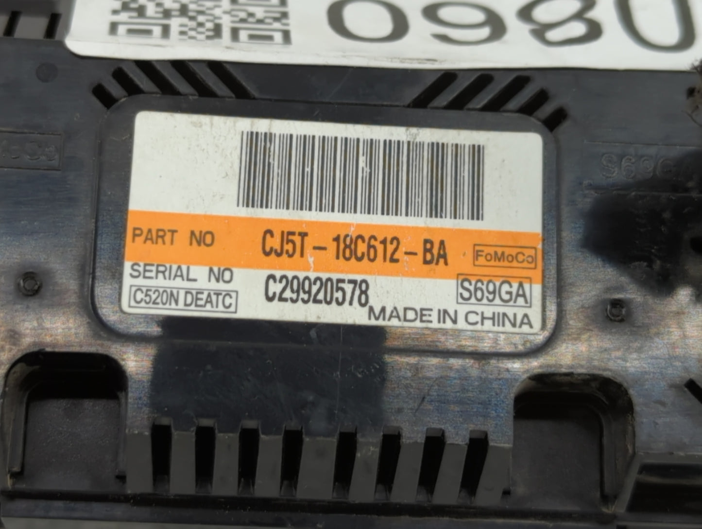 2013 Ford Escape Climate Control Module Temperature AC/Heater Replacement P/N:CJ5T-18C612-BA CJ5T-18C612-AE Fits OEM Used Au