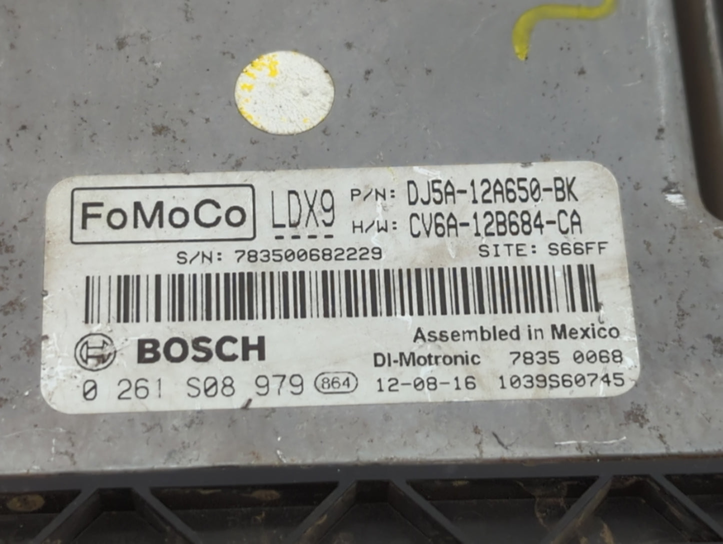2013-2015 Ford Escape PCM Engine Control Computer ECU ECM PCU OEM P/N:CV6A-12B684-CA DJ5A-12A650-BK Fits Fits 2013 2014 2015