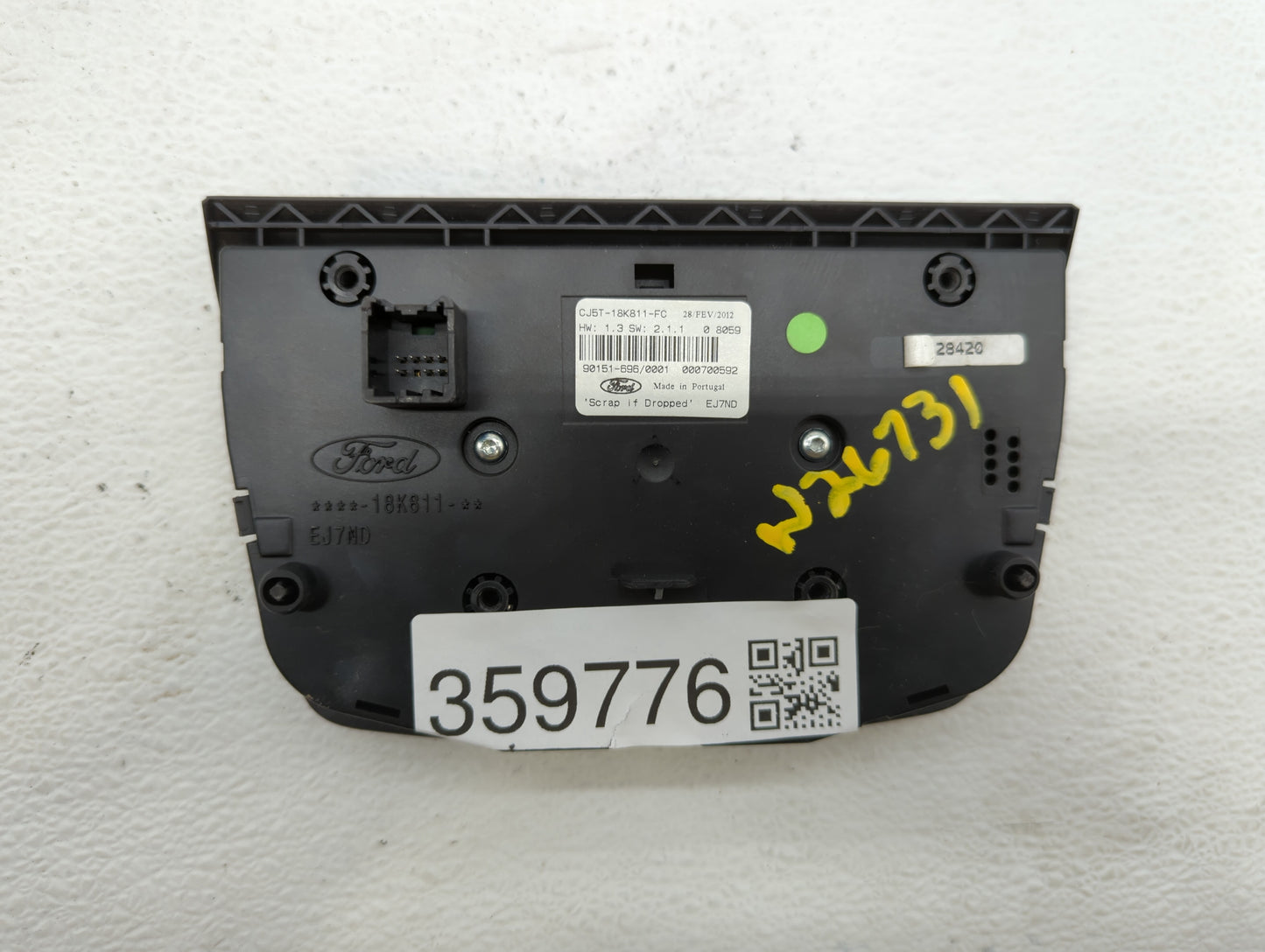 2013-2016 Ford Escape Radio Control Panel - Oemusedautoparts1.com