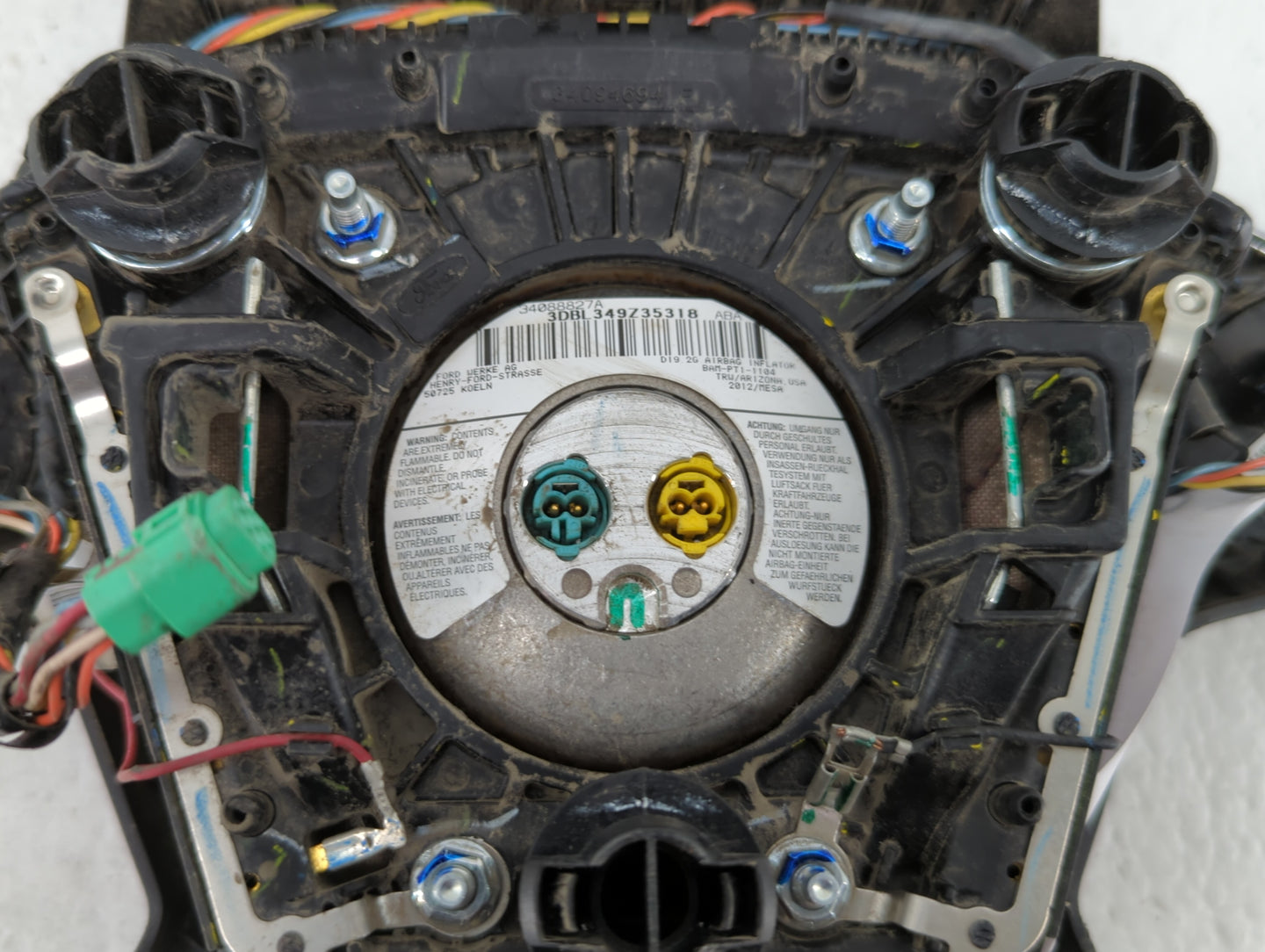 2013 Ford Escape Air Bag Driver Left Steering Wheel Mounted P/N:C15E004B3512 34088827A Fits Fits 2005 2006 2007 2008 2009 OE