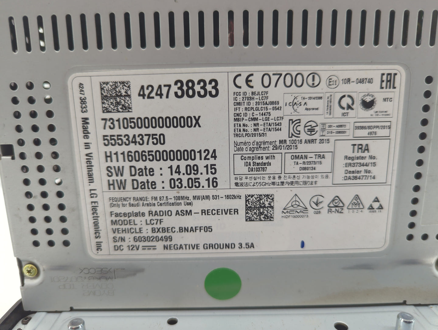 2013 Ford Escape Am Fm Cd Player Radio Receiver - Oemusedautoparts1.com