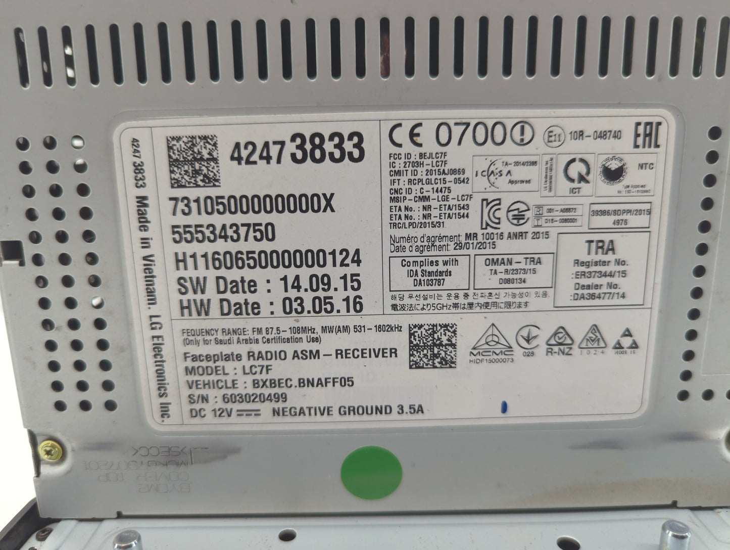 2013 Ford Escape Am Fm Cd Player Radio Receiver - Oemusedautoparts1.com