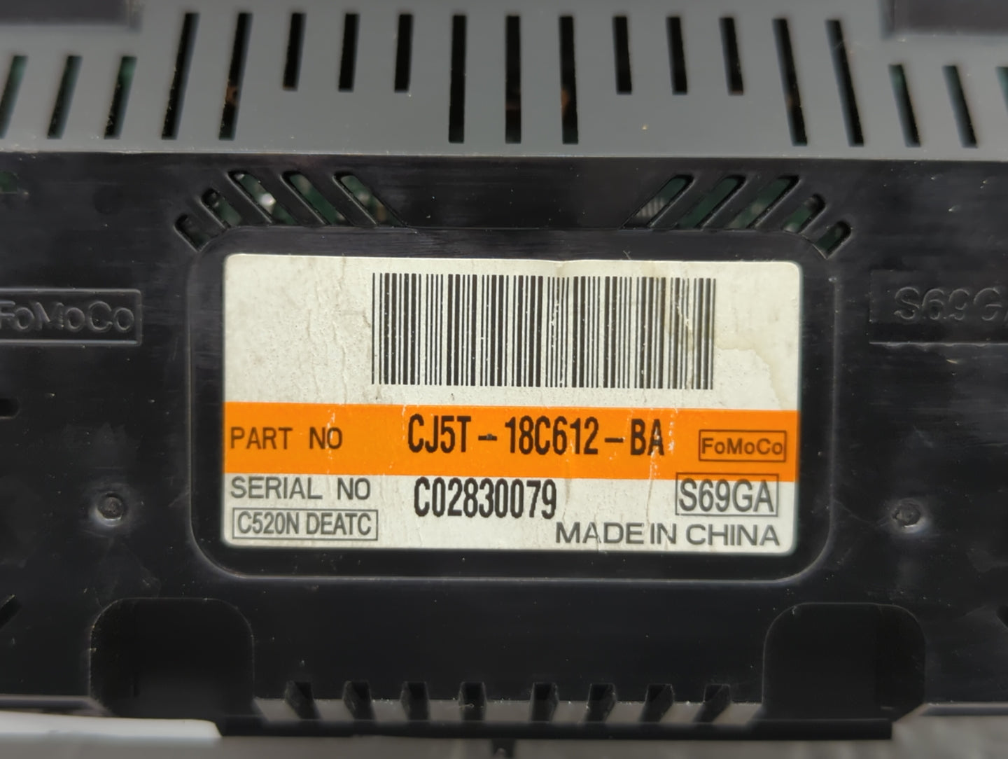 2013-2015 Ford Escape Climate Control Module Temperature AC/Heater Replacement P/N:CJ5T-18C612-AE CJ5T-18C612-BC Fits OEM Us