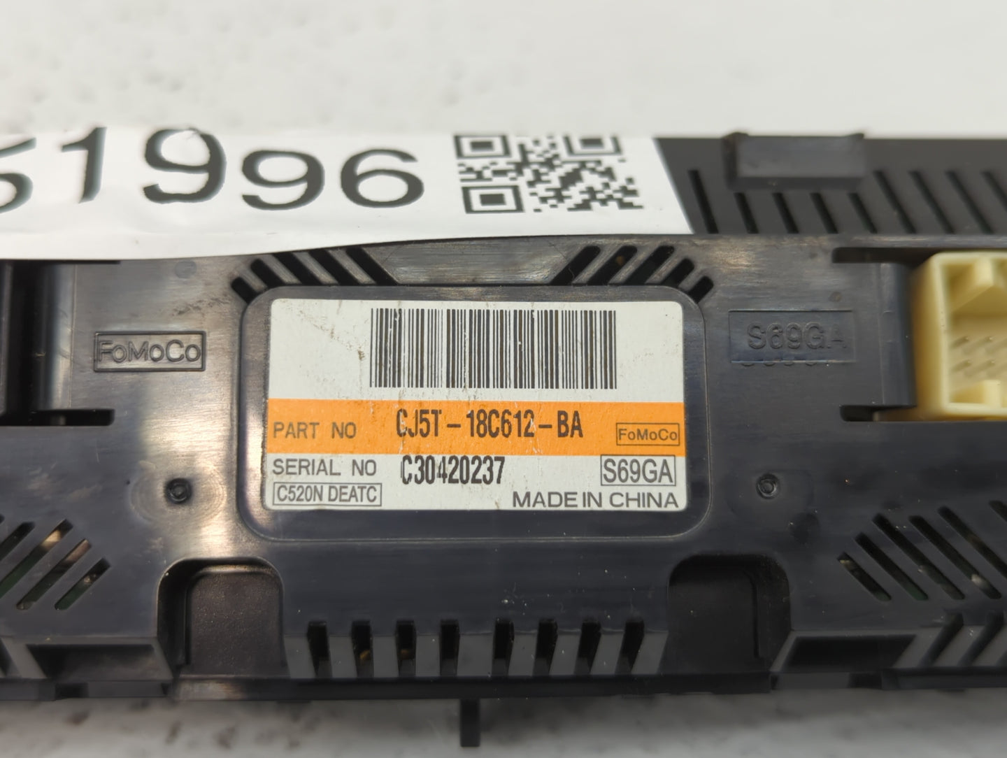 2013 Ford Escape Climate Control Module Temperature AC/Heater Replacement P/N:CJ5T-18C612-BA CJ5T-18C612-AE Fits OEM Used Au