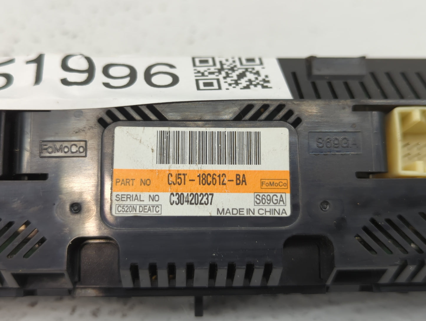 2013 Ford Escape Climate Control Module Temperature AC/Heater Replacement P/N:CJ5T-18C612-BA CJ5T-18C612-AE Fits OEM Used Au