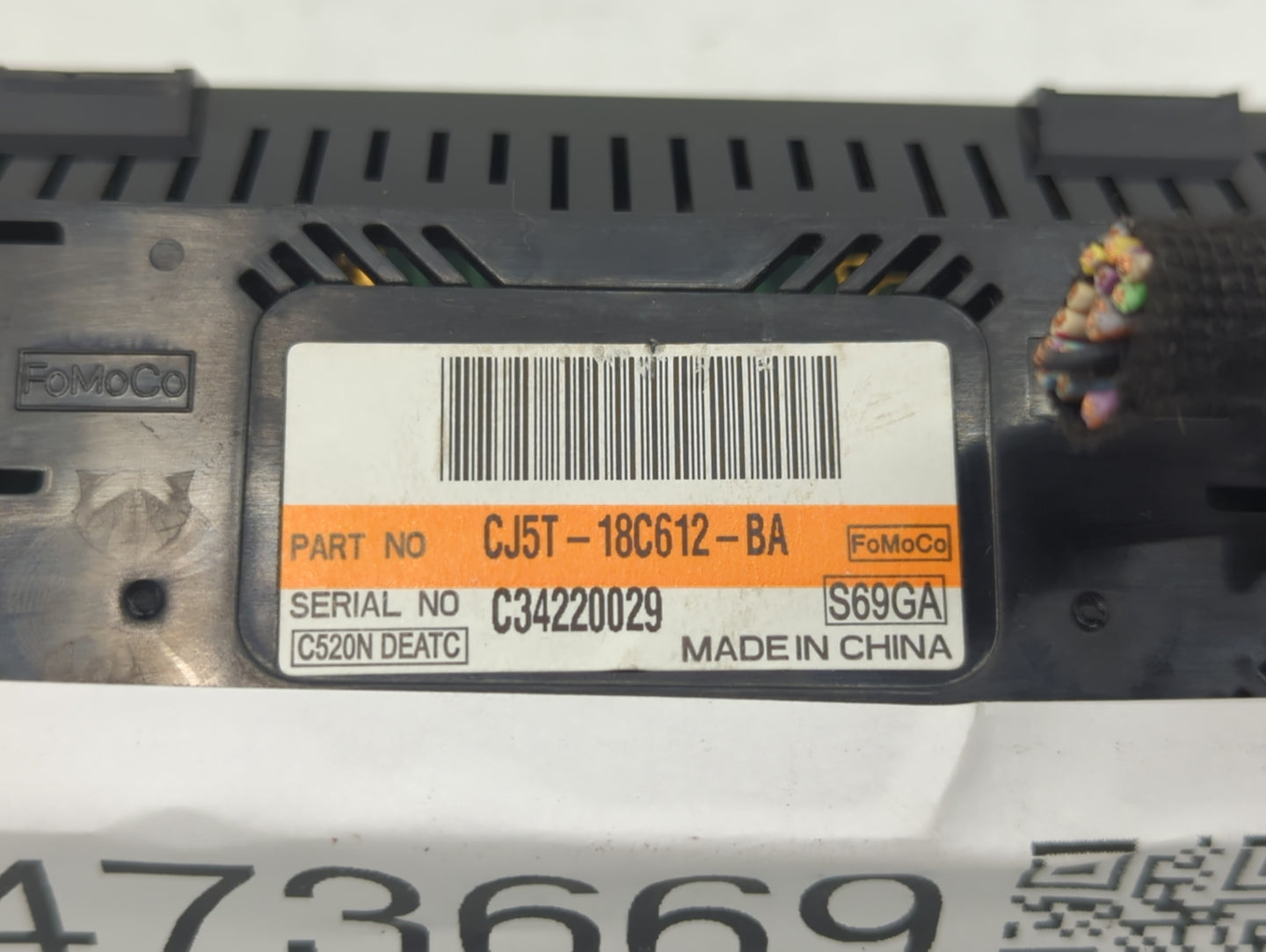 2013-2015 Ford Escape Climate Control Module Temperature AC/Heater Replacement P/N:CJ5T-18C612-BA CJ5T-18C612-BC Fits OEM Us
