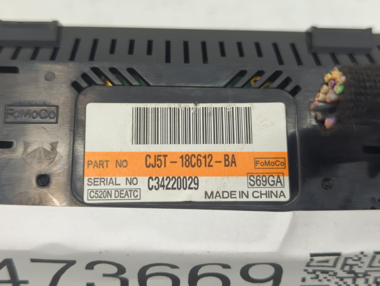 2013-2015 Ford Escape Climate Control Module Temperature AC/Heater Replacement P/N:CJ5T-18C612-BA CJ5T-18C612-BC Fits OEM Us