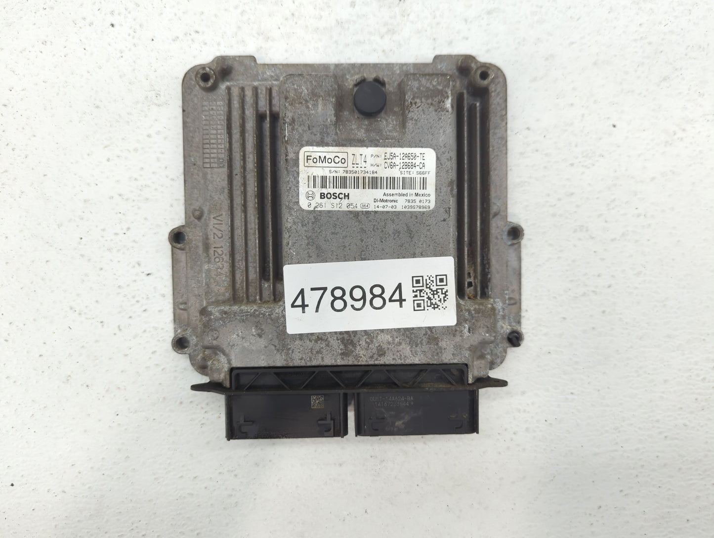 2013 Ford Escape PCM Engine Control Computer ECU ECM PCU OEM P/N:CV6A-12B684-CA EJ5A-12A650-TE, DJ5A-12A650-AFA Fits OEM Use