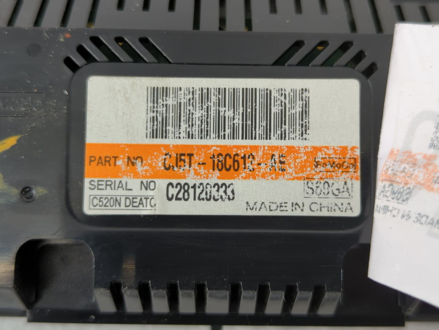 2013 Ford Escape Climate Control Module Temperature AC/Heater Replacement P/N:CJ5T-18C612-AE Fits OEM Used Auto Parts - Oemu