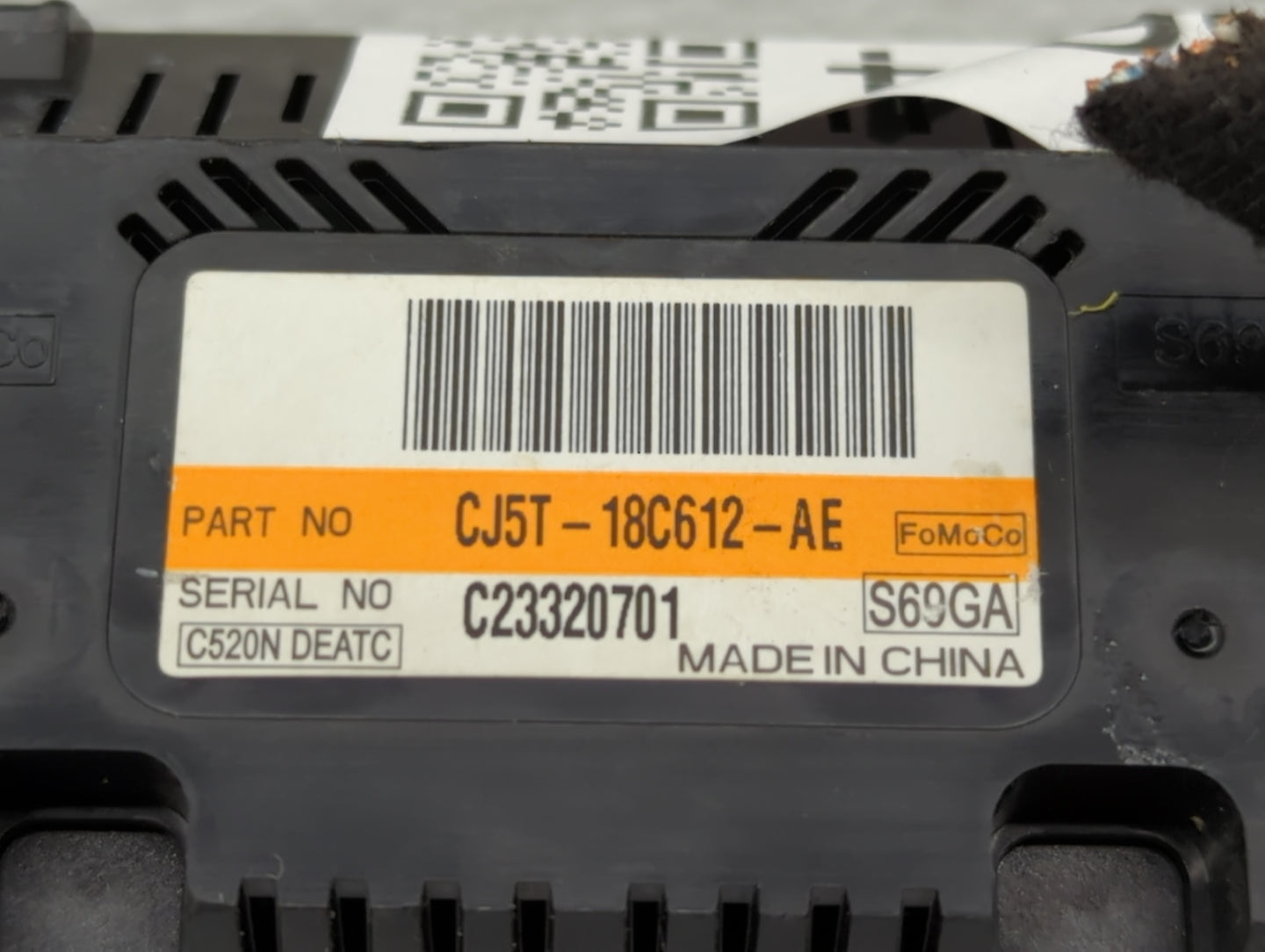 2013 Ford Escape Climate Control Module Temperature AC/Heater Replacement P/N:CJ5T-18C612-AE Fits OEM Used Auto Parts - Oemu