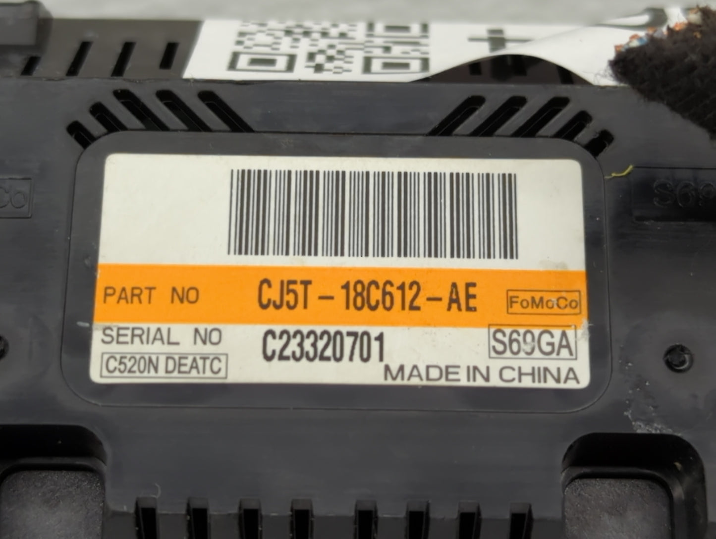 2013 Ford Escape Climate Control Module Temperature AC/Heater Replacement P/N:CJ5T-18C612-AE Fits OEM Used Auto Parts - Oemu