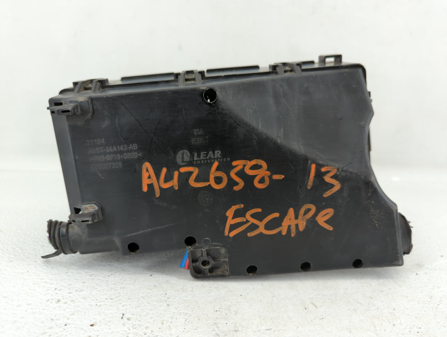 2013-2016 Ford Escape Fusebox Fuse Box Panel Relay Module P/N:AV6T-14A067-AC Fits Fits 2013 2014 2015 2016 OEM Used Auto Par
