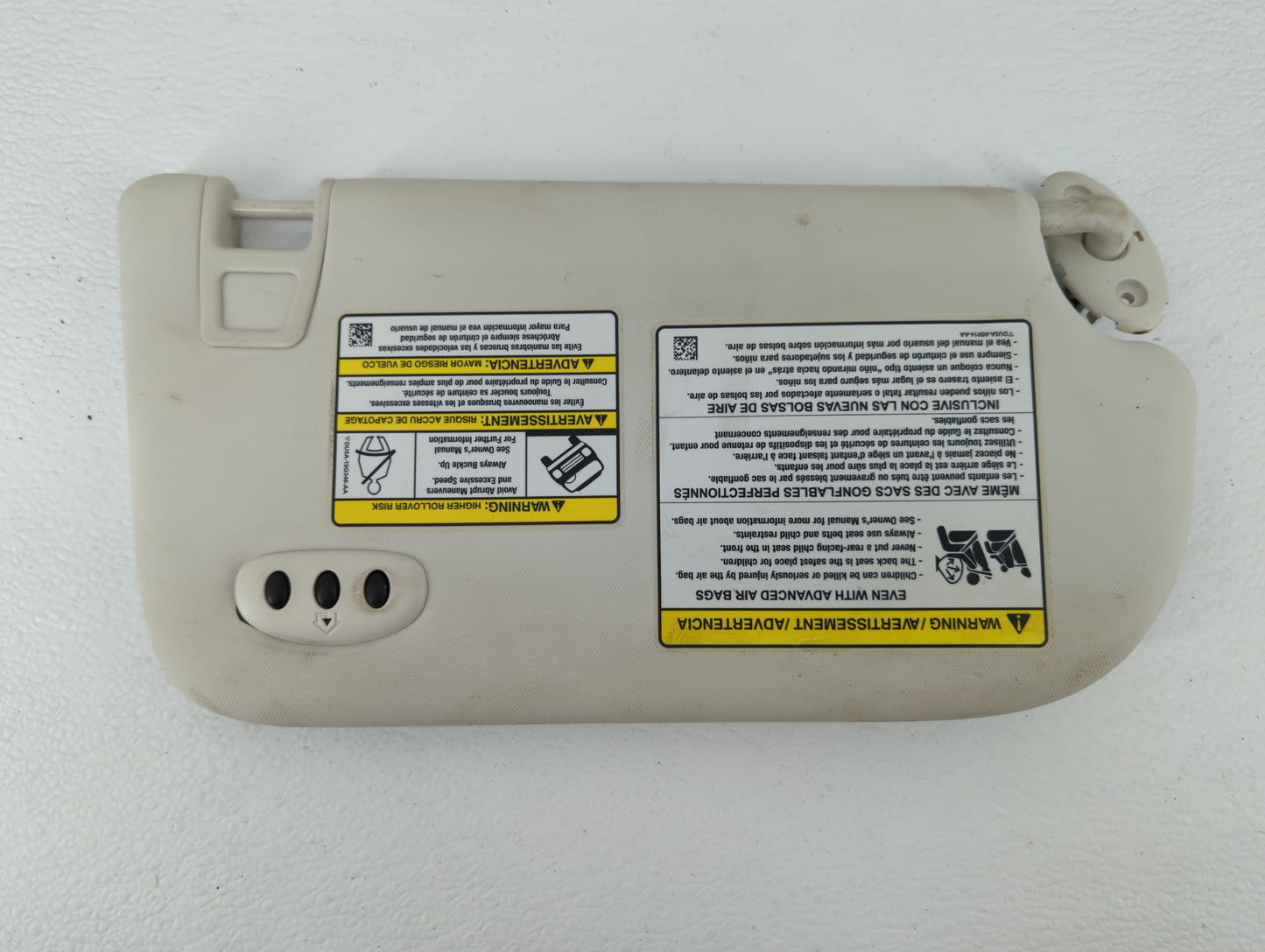 2013-2019 Ford Escape Sun Visor Shade Replacement Driver Left Mirror Fits Fits 2013 2014 2015 2016 2017 2018 2019 OEM Used A
