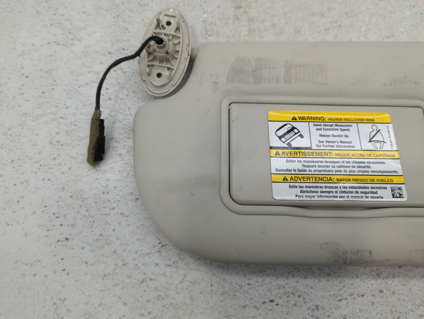 2013-2019 Ford Escape Sun Visor Shade Replacement Driver Left Mirror Fits Fits 2013 2014 2015 2016 2017 2018 2019 OEM Used A