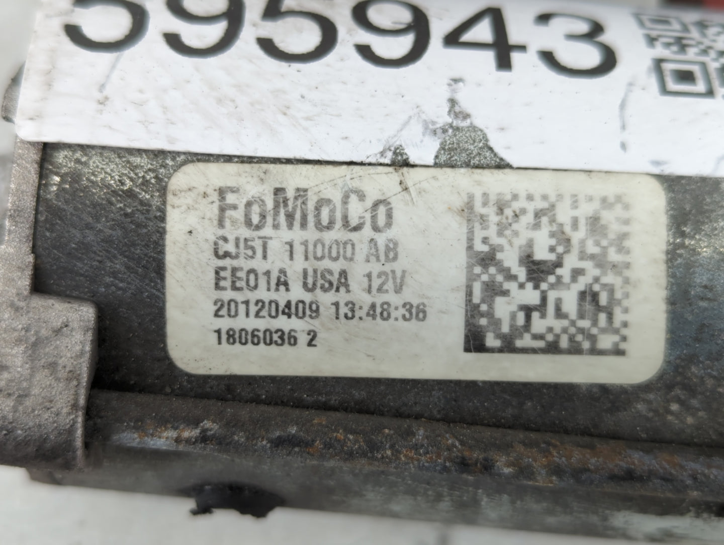 2013-2016 Ford Escape Car Starter Motor Solenoid OEM P/N:CJ5T-11000 AB Fits Fits 2013 2014 2015 2016 OEM Used Auto Parts - O
