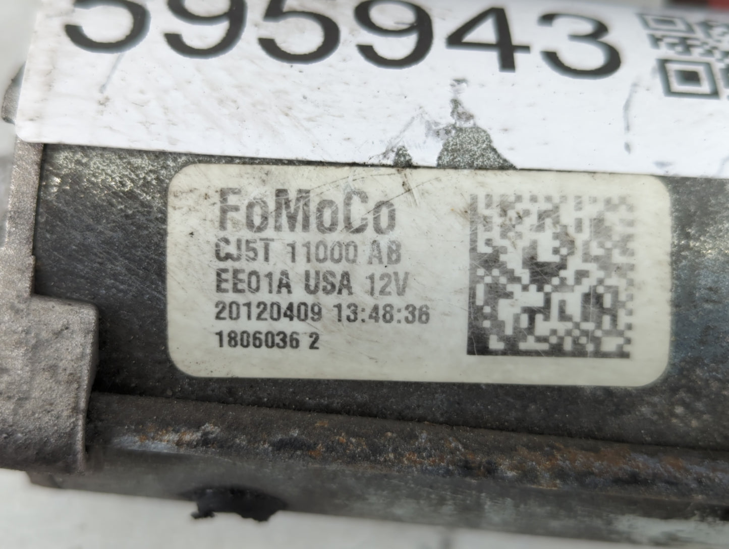 2013-2016 Ford Escape Car Starter Motor Solenoid OEM P/N:CJ5T-11000 AB Fits Fits 2013 2014 2015 2016 OEM Used Auto Parts - O