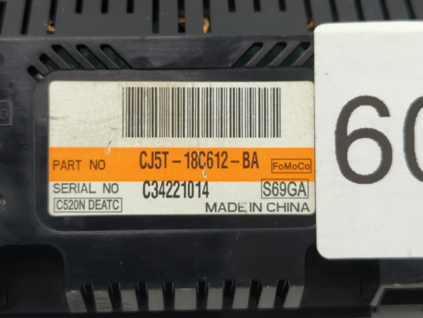 2013-2015 Ford Escape Climate Control Module Temperature AC/Heater Replacement P/N:CJ5T-18C612-BA Fits Fits 2013 2014 2015 O