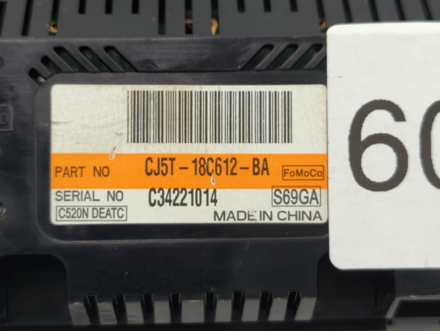 2013-2015 Ford Escape Climate Control Module Temperature AC/Heater Replacement P/N:CJ5T-18C612-BA Fits Fits 2013 2014 2015 O