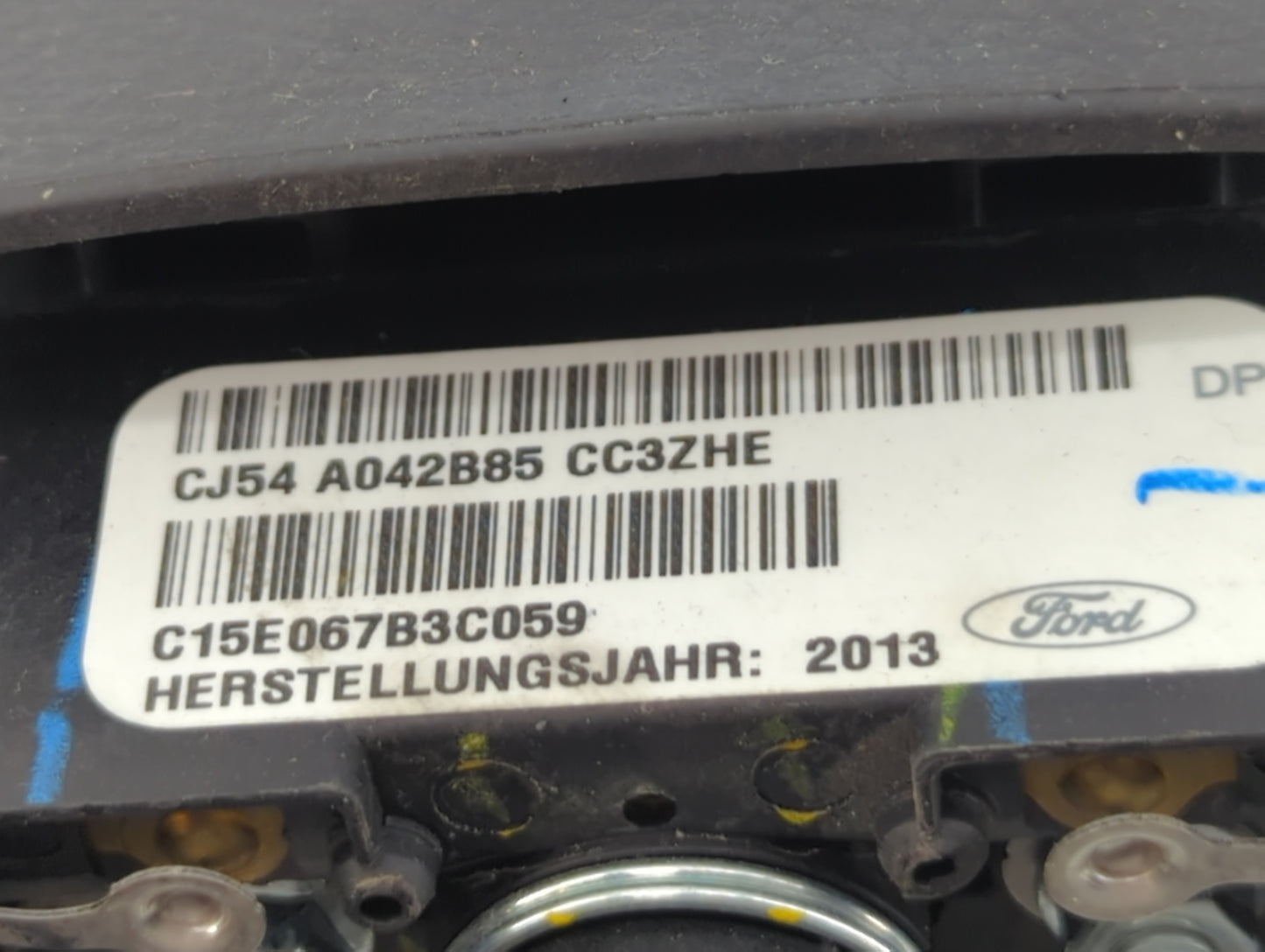 2013-2014 Ford Escape Air Bag Driver Left Steering Wheel Mounted P/N:CJ54 A042B85 CC3ZHE Fits Fits 2013 2014 OEM Used Auto P