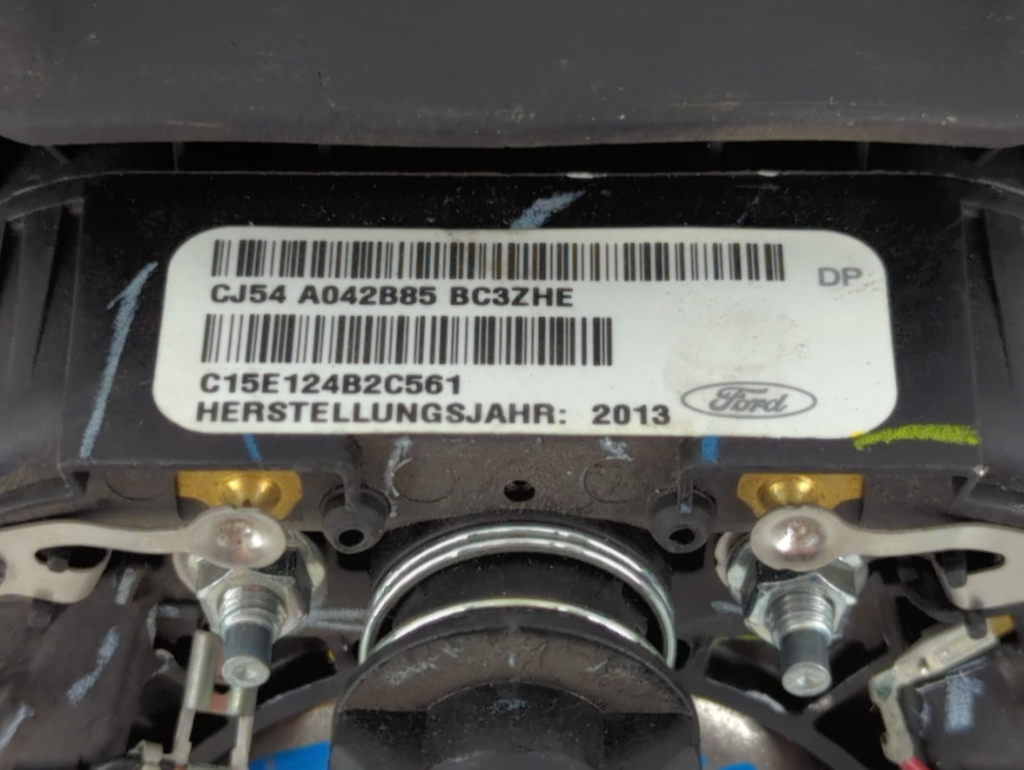 2013-2014 Ford Escape Air Bag Driver Left Steering Wheel Mounted P/N:CJ54 A042B85 BC3 Fits Fits 2013 2014 OEM Used Auto Part