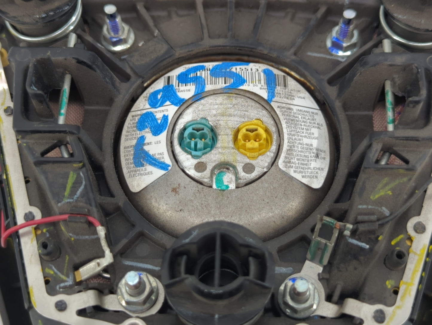 2013-2014 Ford Escape Air Bag Driver Left Steering Wheel Mounted P/N:CJ54 A042B85 BC3 Fits Fits 2013 2014 OEM Used Auto Part