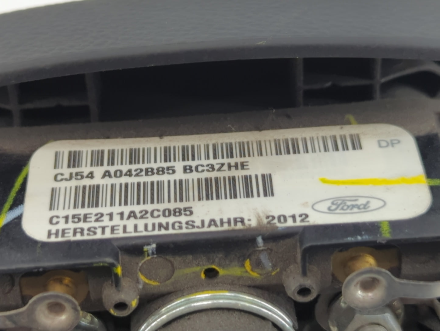 2013-2014 Ford Escape Air Bag Driver Left Steering Wheel Mounted P/N:CJ54 A042B85 BC3 Fits Fits 2013 2014 OEM Used Auto Part