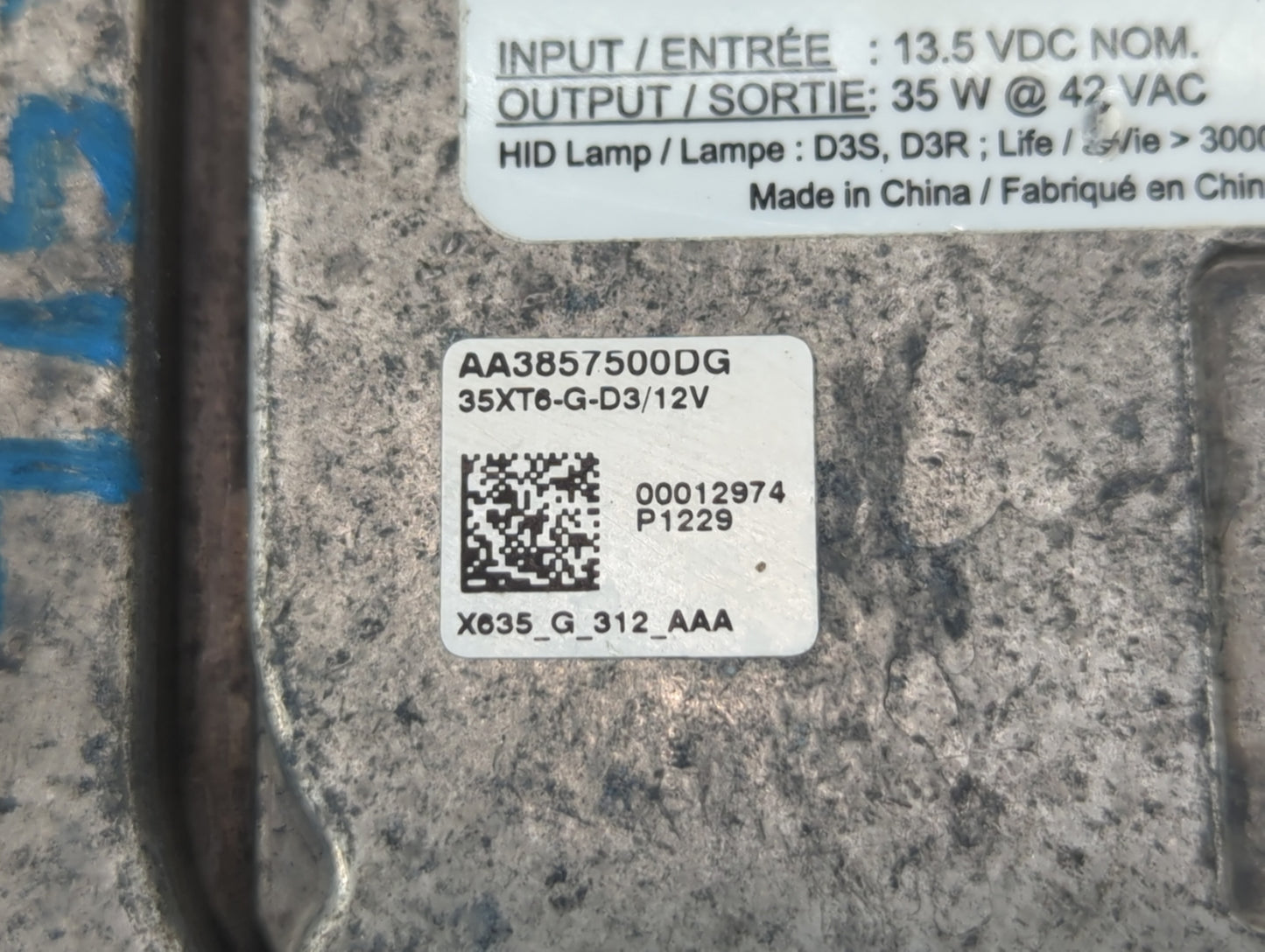 2013-2016 Ford Escape Headlight Ballast Head Light - Oemusedautoparts1.com