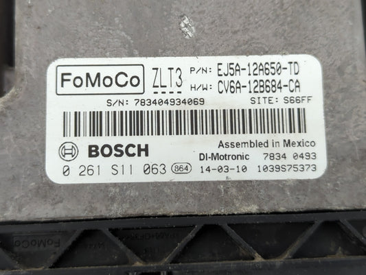 2013-2016 Ford Escape PCM Engine Control Computer ECU ECM PCU OEM P/N:DJ5A-12A650-TD CV6A-12B684-CA Fits Fits 2013 2014 2015 2016 OEM Used Auto Parts