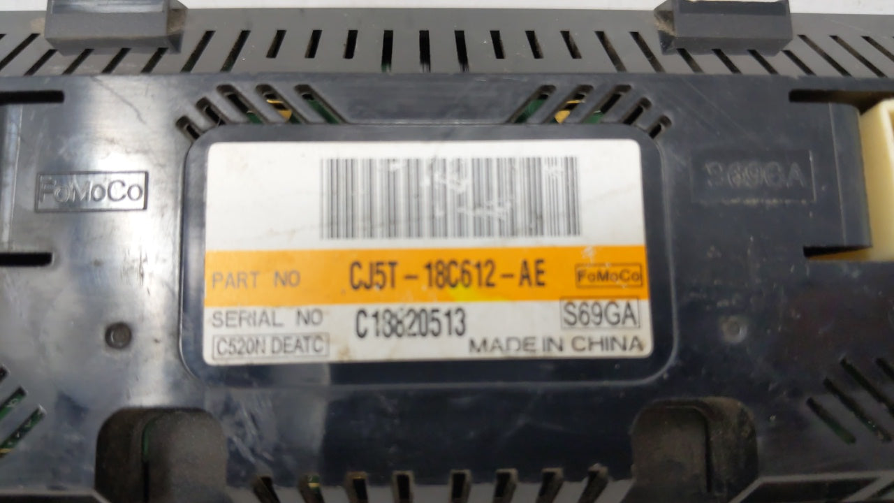 2013 Ford Escape Climate Control Module Temperature AC/Heater Replacement P/N:CJ5T-18C612-AE Fits OEM Used Auto Parts - Oemu