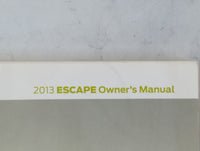 2013 Ford Escape Owners Manual Book Guide P/N:DJ5J19A321 AA OEM Used Auto Parts - Oemusedautoparts1.com