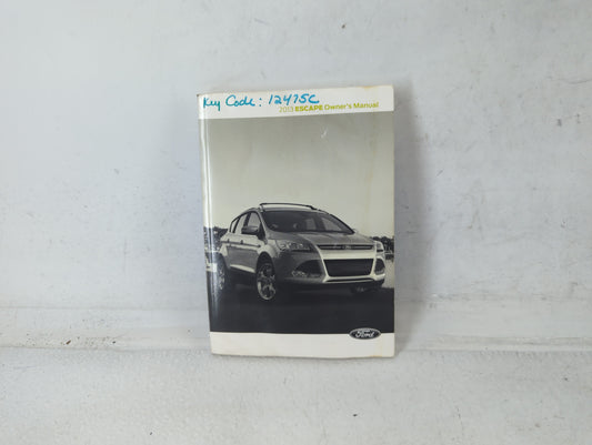 2013 Ford Escape Owners Manual Book Guide OEM Used Auto Parts