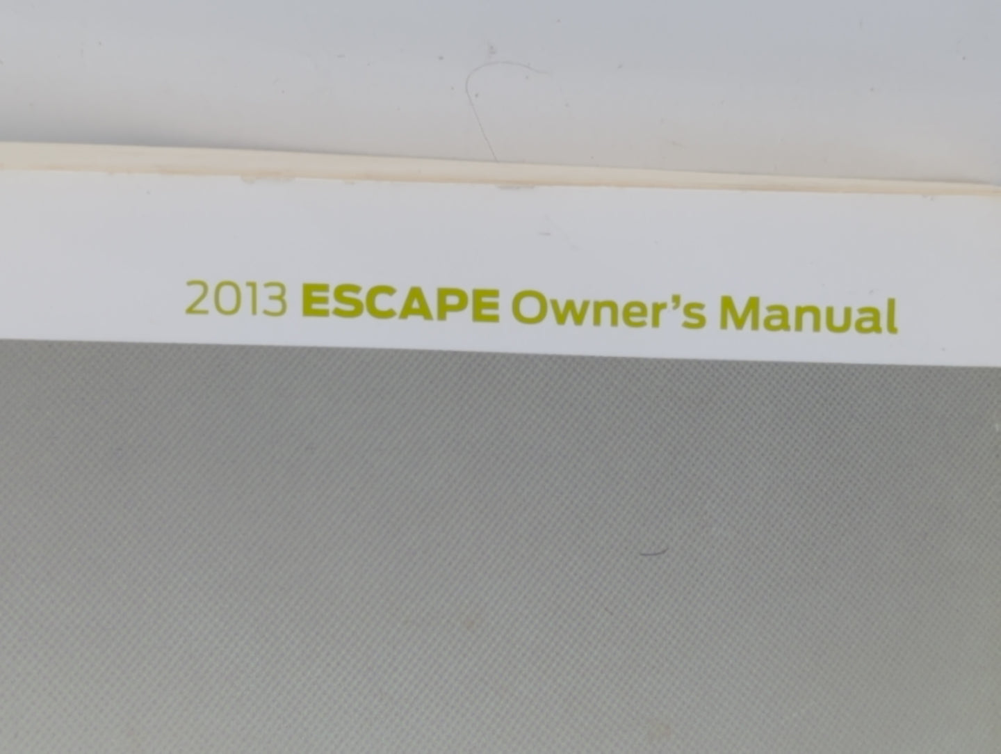 2013 Ford Escape Owners Manual Book Guide P/N:DJ5J 19A321 AA OEM Used Auto Parts - Oemusedautoparts1.com