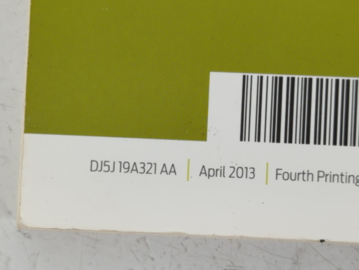 2013 Ford Escape Owners Manual Book Guide P/N:DJ5J 19A321 AA OEM Used Auto Parts - Oemusedautoparts1.com