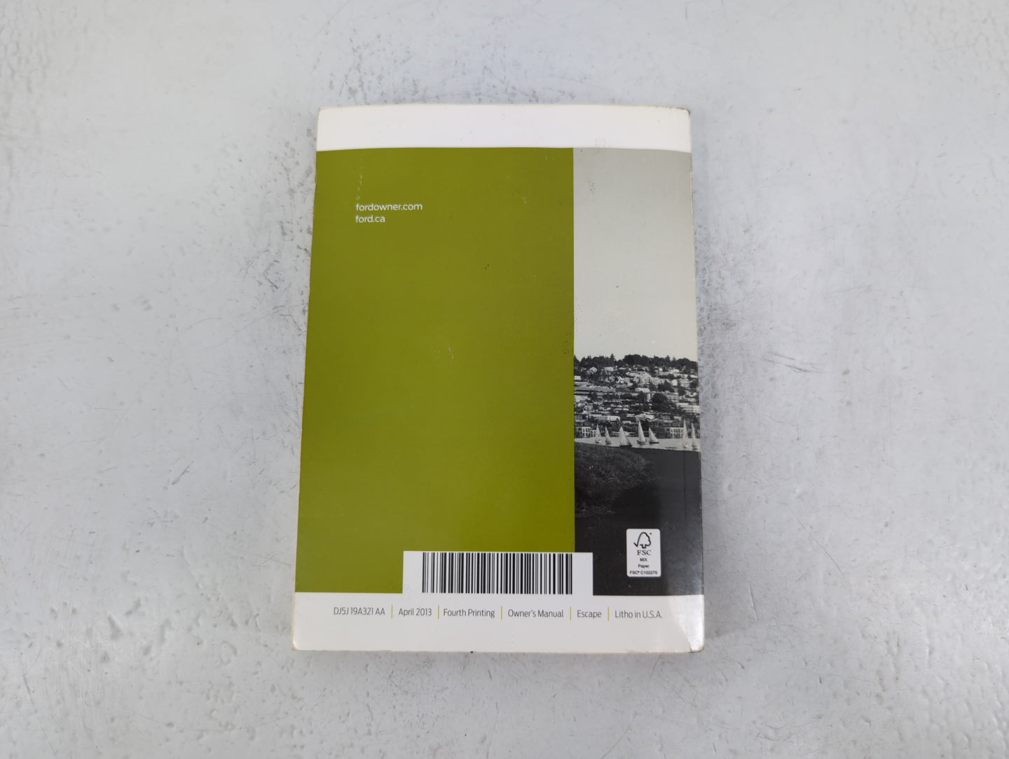 2013 Ford Escape Owners Manual Book Guide P/N:DJ5J 19A321 AA OEM Used Auto Parts - Oemusedautoparts1.com