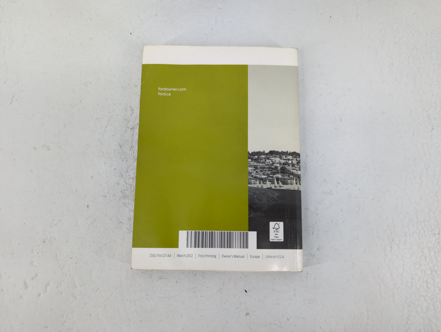 2013 Ford Escape Owners Manual Book Guide P/N:DJ5J 19A321 AA OEM Used Auto Parts - Oemusedautoparts1.com