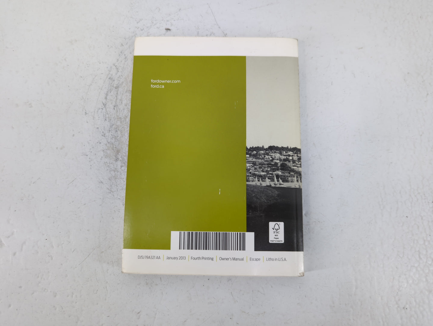 2013 Ford Escape Owners Manual Book Guide P/N:DJ5J 19A321 AA OEM Used Auto Parts - Oemusedautoparts1.com