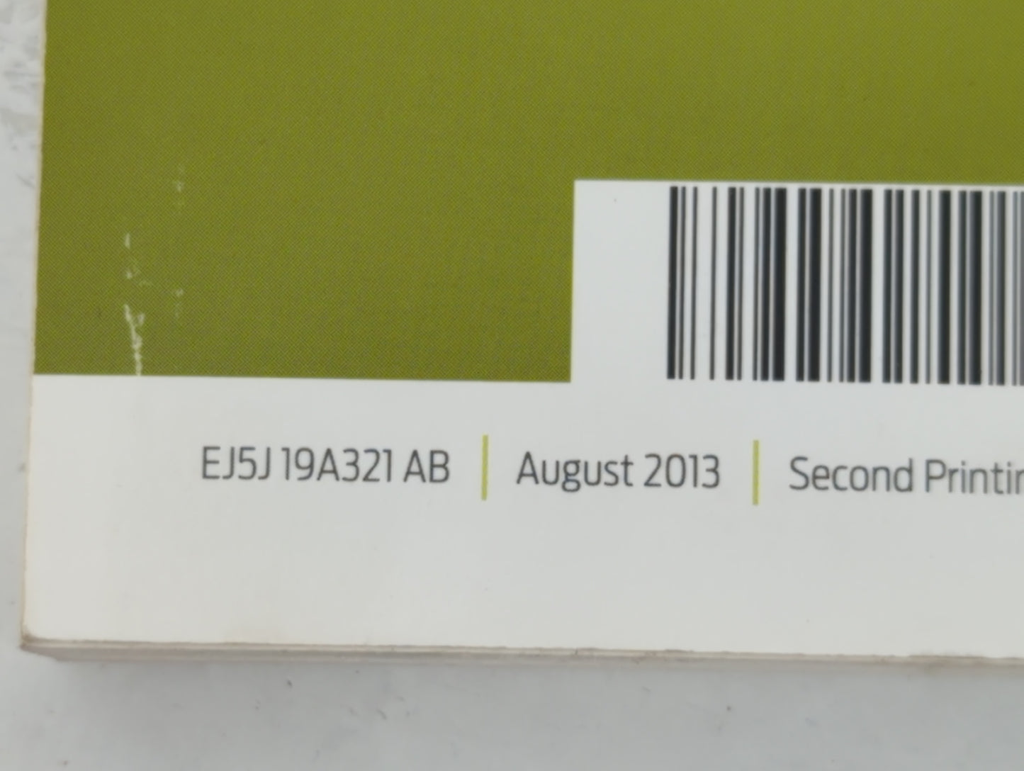 2013 Ford Escape Owners Manual Book Guide P/N:EJ5J 19A321 AB OEM Used Auto Parts - Oemusedautoparts1.com