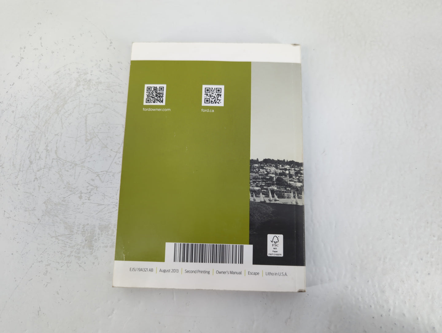 2013 Ford Escape Owners Manual Book Guide P/N:EJ5J 19A321 AB OEM Used Auto Parts - Oemusedautoparts1.com