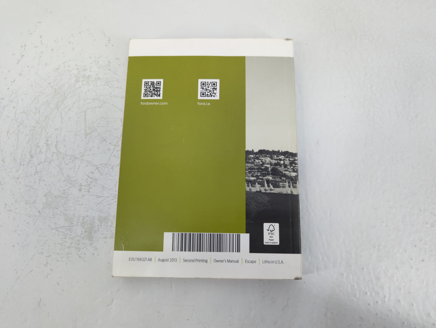 2013 Ford Escape Owners Manual Book Guide P/N:EJ5J 19A321 AB OEM Used Auto Parts - Oemusedautoparts1.com
