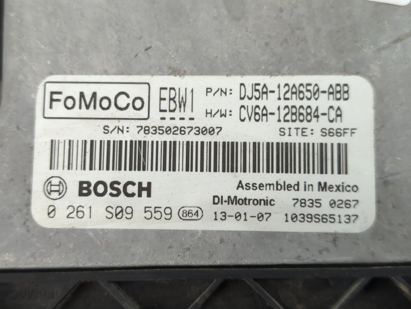 2013-2016 Ford Escape PCM Engine Control Computer ECU ECM PCU OEM P/N:0 261 S09 559 CV6A-12B684-CA Fits Fits 2013 2014 2015 
