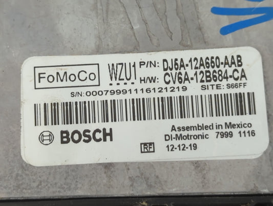 2013-2016 Ford Escape PCM Engine Control Computer ECU ECM PCU OEM P/N:DJ6A-12A650-AAB Fits Fits 2013 2014 2015 2016 OEM Used Auto Parts