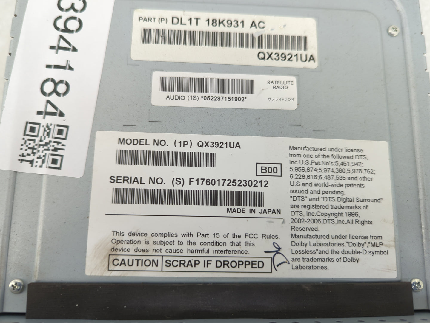 2013 Ford Expedition Radio AM FM Cd Player Receiver Replacement P/N:DL1T-18K931-AC Fits OEM Used Auto Parts - Oemusedautopar