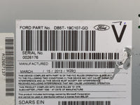 2013-2014 Ford Explorer Radio AM FM Cd Player Receiver Replacement P/N:DB5T-19C107-GD Fits Fits 2013 2014 OEM Used Auto Part